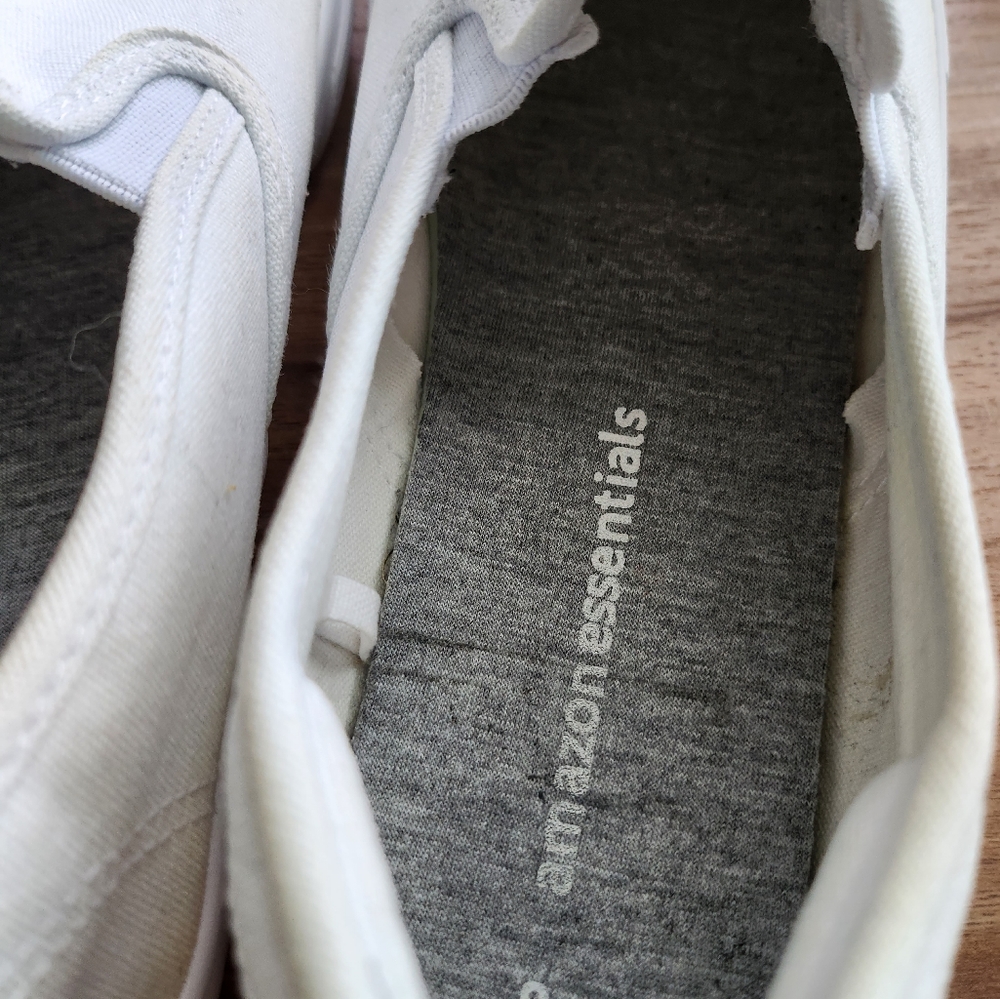 Womens White slip on Amazon essentials sneaker 8 - Picture 5 of 9